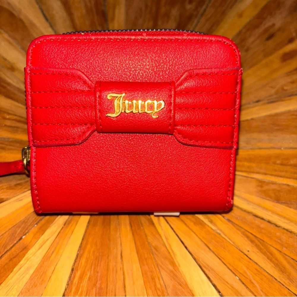 Juicy Couture Scarlet Red Zip Around Wallet
